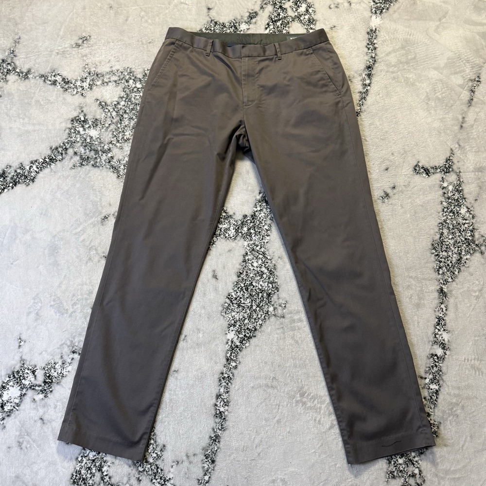 Bonobos Mens Pants Size 36x34 Athletic Friday Stretch Straight Leg Pewter